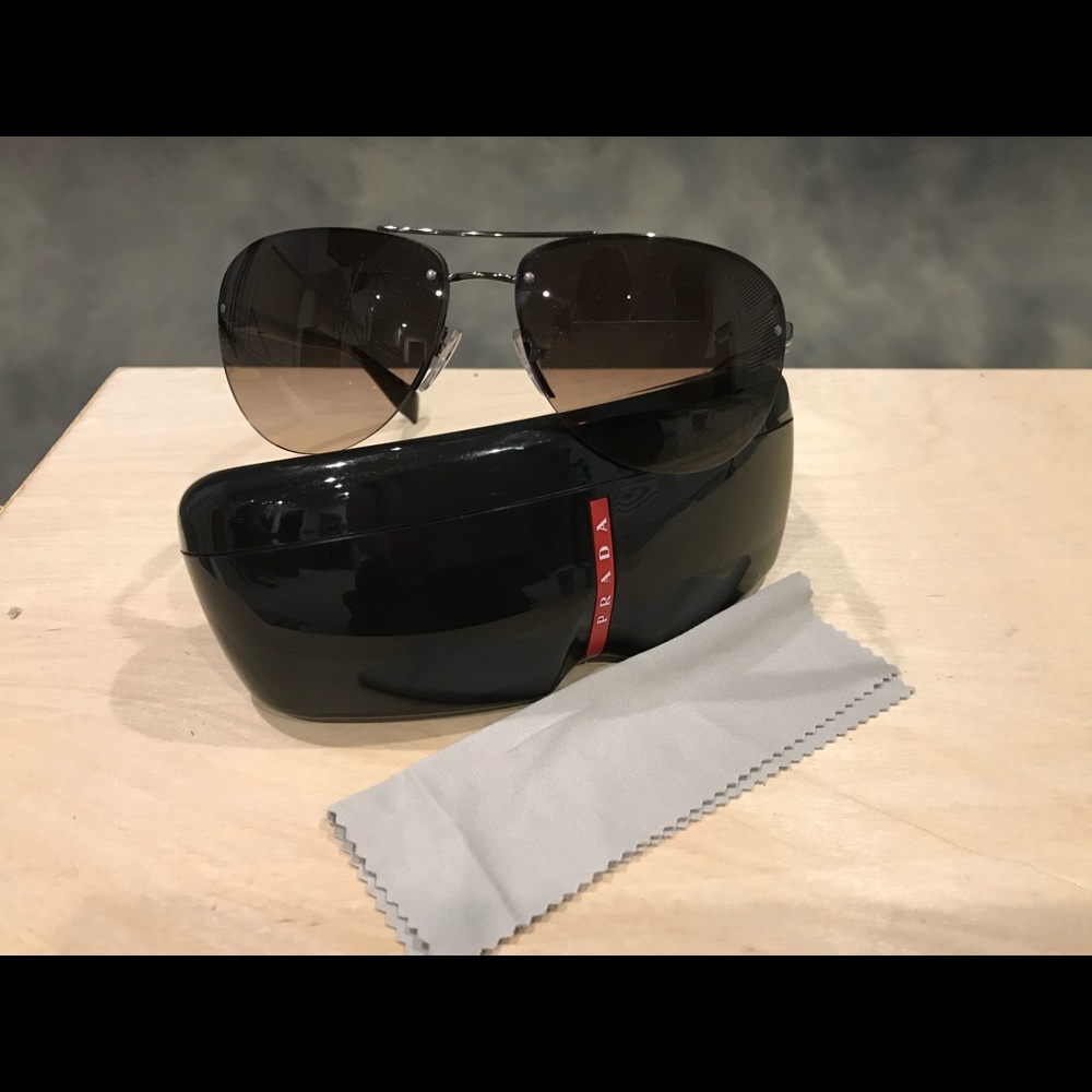 Prada Línea Rosa men’s Gunmetal/Brown Gradient